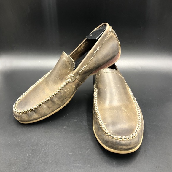 Frye Lewis Venetian Mens Size 8 Olive Casual ‎ Loafers Slip On Moccasin - Picture 1 of 8